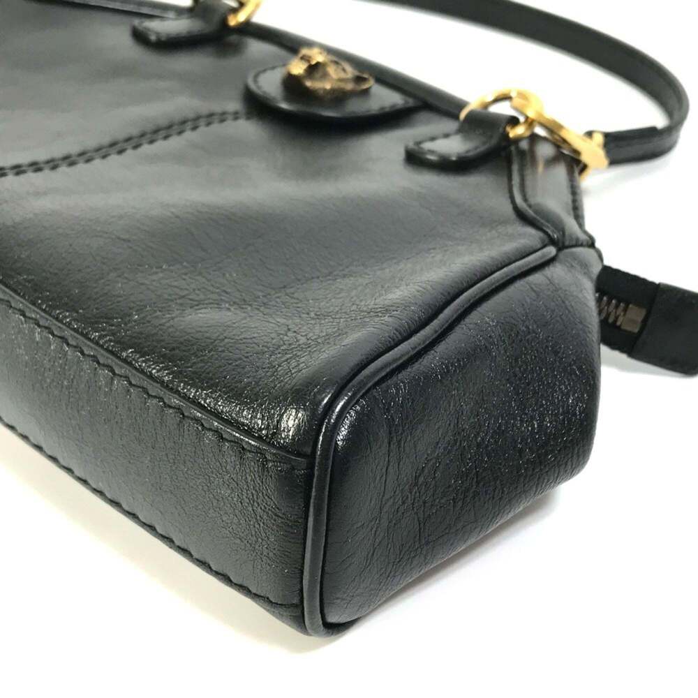 GUCCI Black Leather GG Marmont Shoulder Bag - Picture 8 of 16